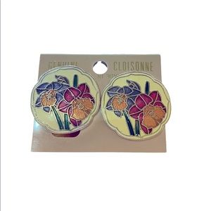 Daffodil Cloisonné Earrings
